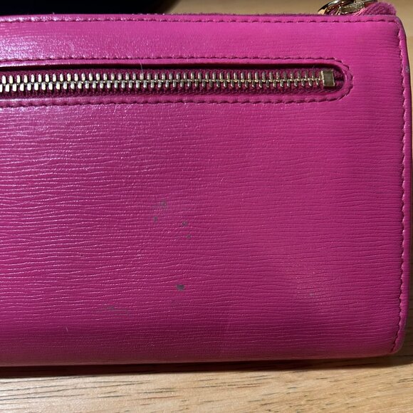 Authentic Womens Prada Pink Saffiano Diagramme Textured Leather Long Zip Wallet - Picture 14 of 14